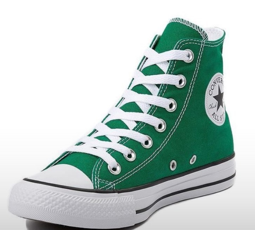 GREEN CONVERSE SHOES